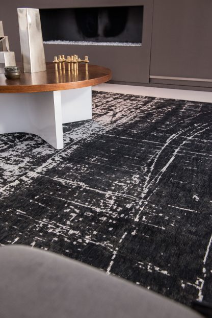 Teppich Mad Men Griff-8655 White On Black8