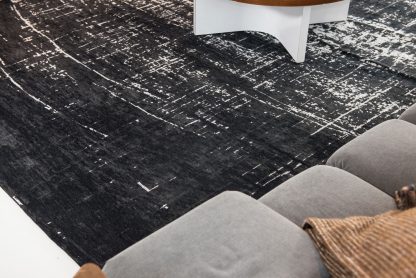 Teppich Mad Men Griff-8655 White On Black 1