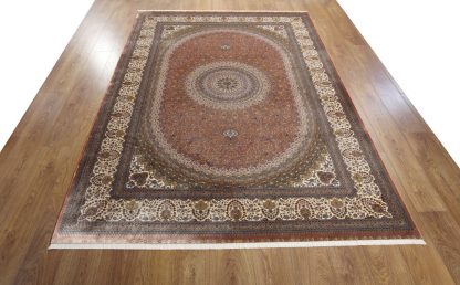 Teppich Qum 2007A Beige-Burgundy 3