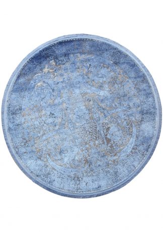 Teppich Trend Colors M455A Cream-Blue Round 1