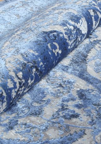 Teppich Trend Colors M455A Cream-Blue Round 2